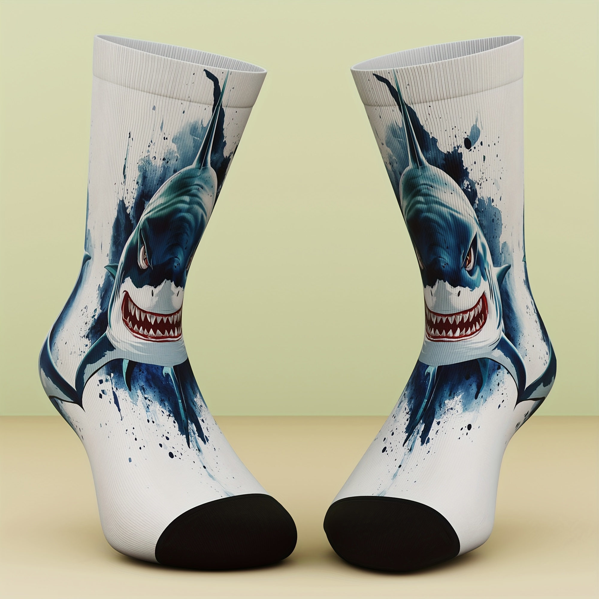 TEMU 1 Pair Of Unisex Socks, , Novelty Sock Gift, , Comfortable And Breathable, Outdoor Sports, Suitable For , Machine Washable, 3d Digital Printing