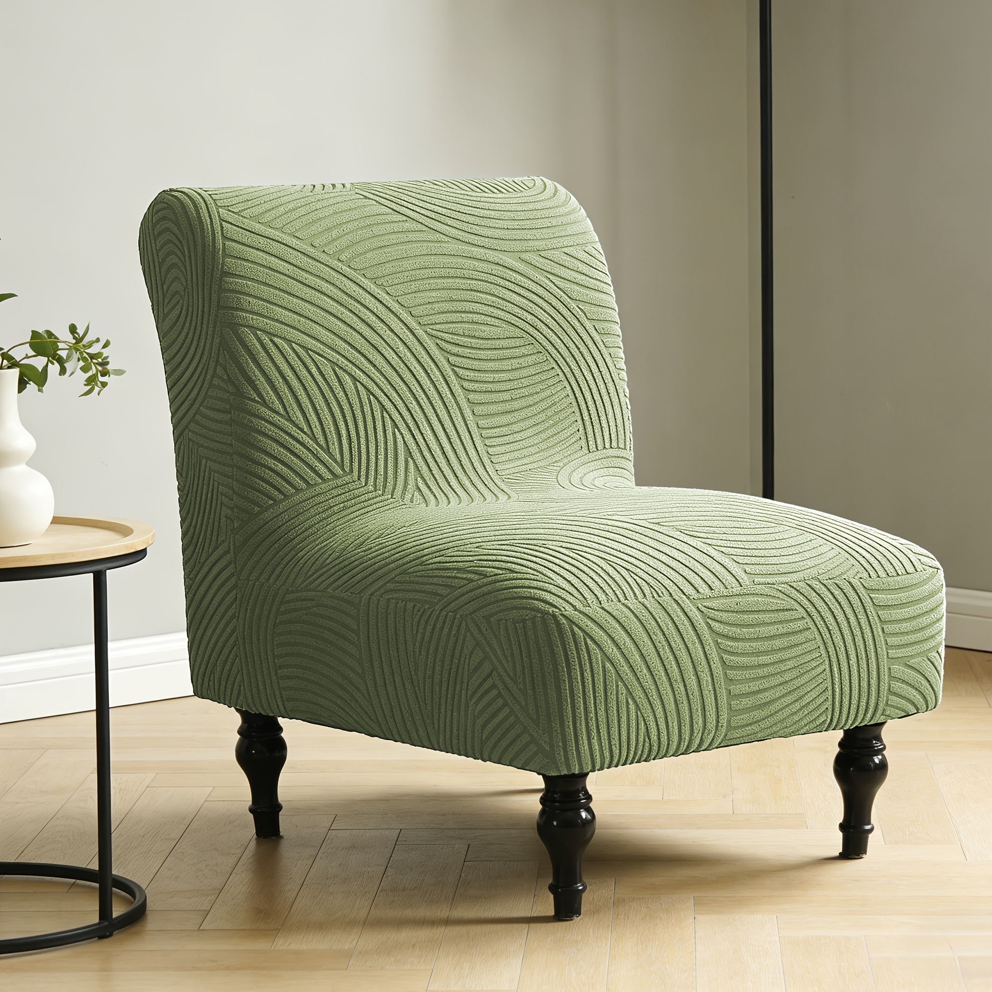 TEMU 1pc Stretch Armless Single Sofa Chair Cover, Full Coverage Tub Chair Cover Sofa Cover, Elastic Fabric Chair Cover, Machine Washable