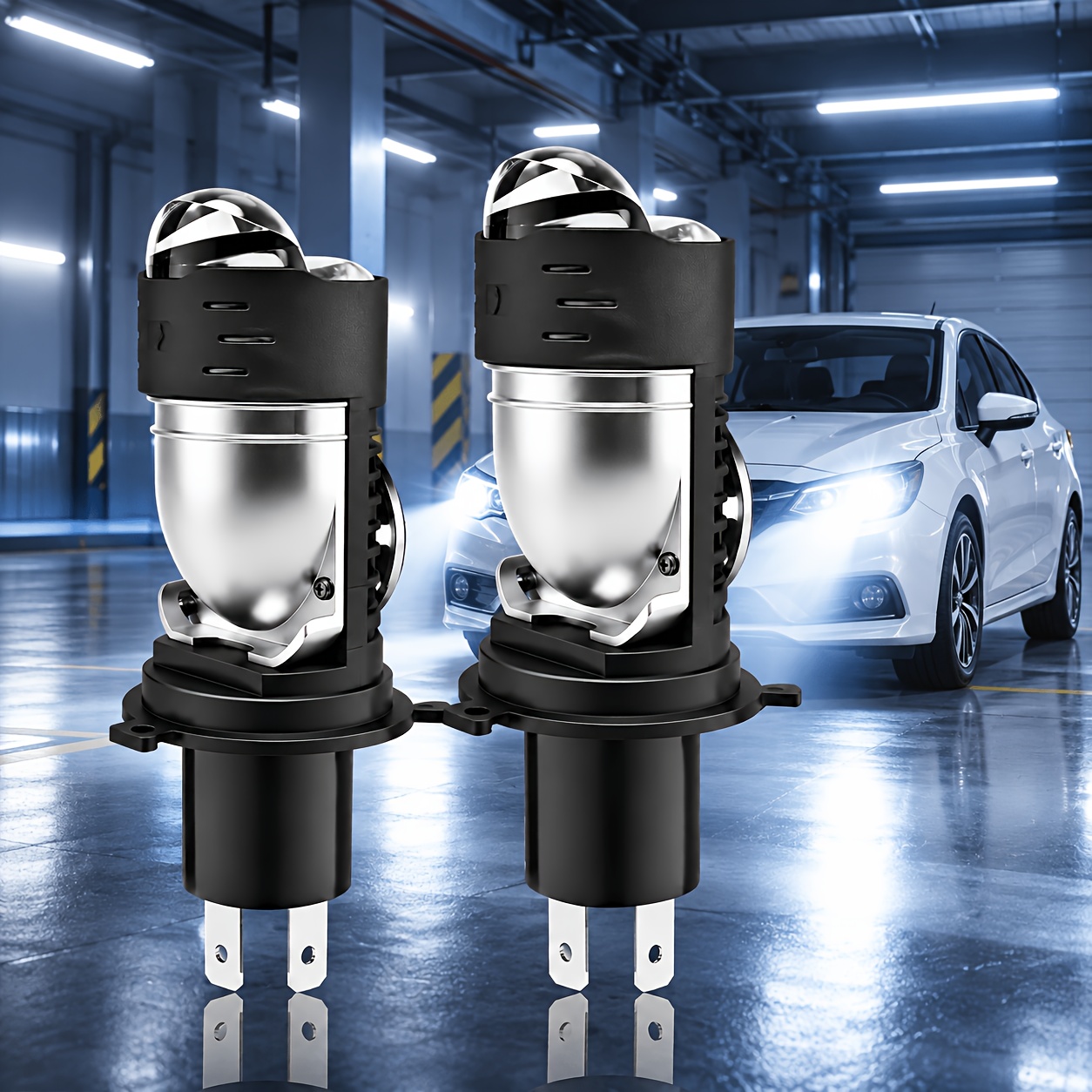 TEMU Youteliang | 2pcs H4/9003/hb2 Led Lighting Kit, 59800lm 350w, 6500k Cool White, Beam, Cooling Fan, Output, , Off Road Only