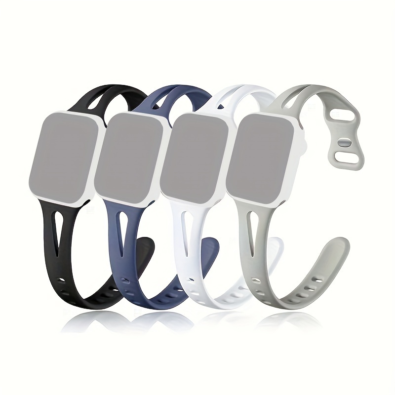 

4 Pcs Narrow - Compatible Apple 38mm 40mm 41mm 42mm 44mm 45mm 49mm, For Iwatch Apple 8 7 6 5 4 Se Women Men