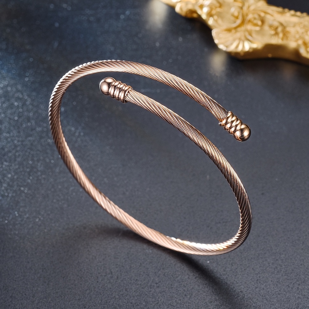 1ps 304 304 stainless steel adjustable wire bangle bangle - Temu Oman