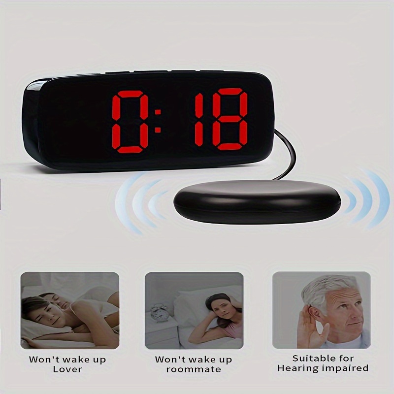 Reloj despertador para dormitorios y personas que duermen mucho