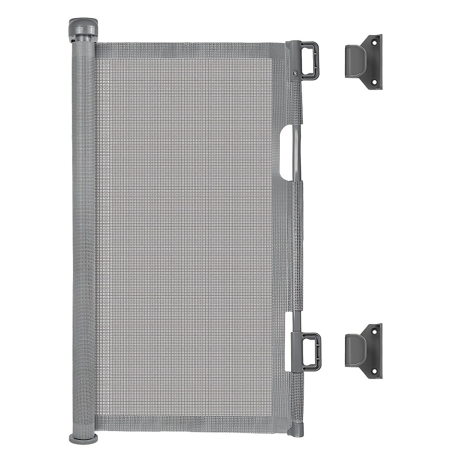 Image of Retractable Pet Gate For Dog Stairs Canine Safety Barrier For Doorways Indoor Outdoor 140 X 86cm