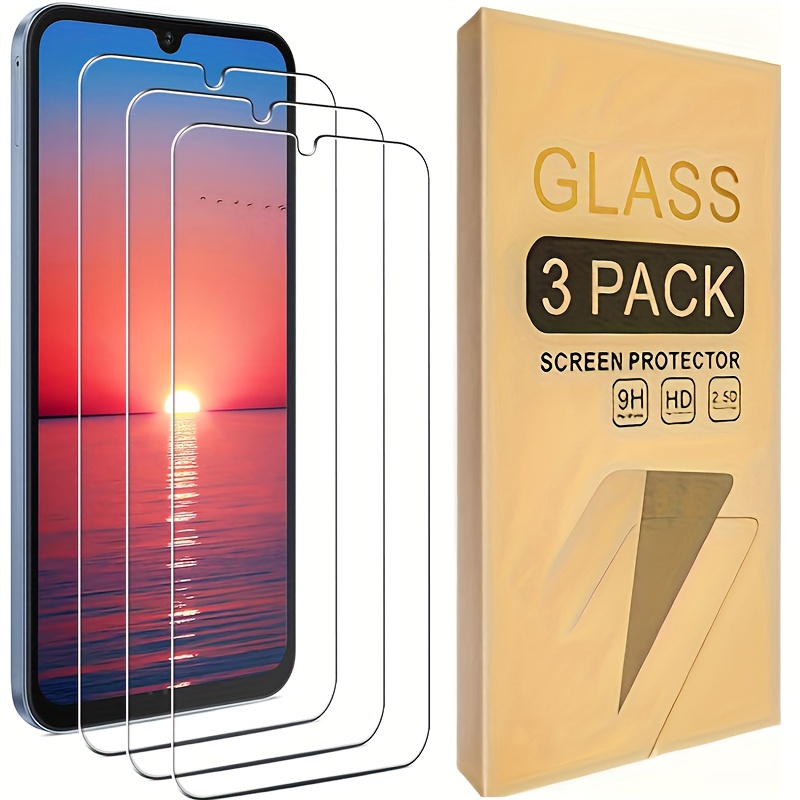 TEMU 3-pack Glass Screen Protector Suitable For Galaxy A16 A17 5g - Scratch-resistant, Shatterproof, Bubble- Clear, Case-friendly, Smartphone