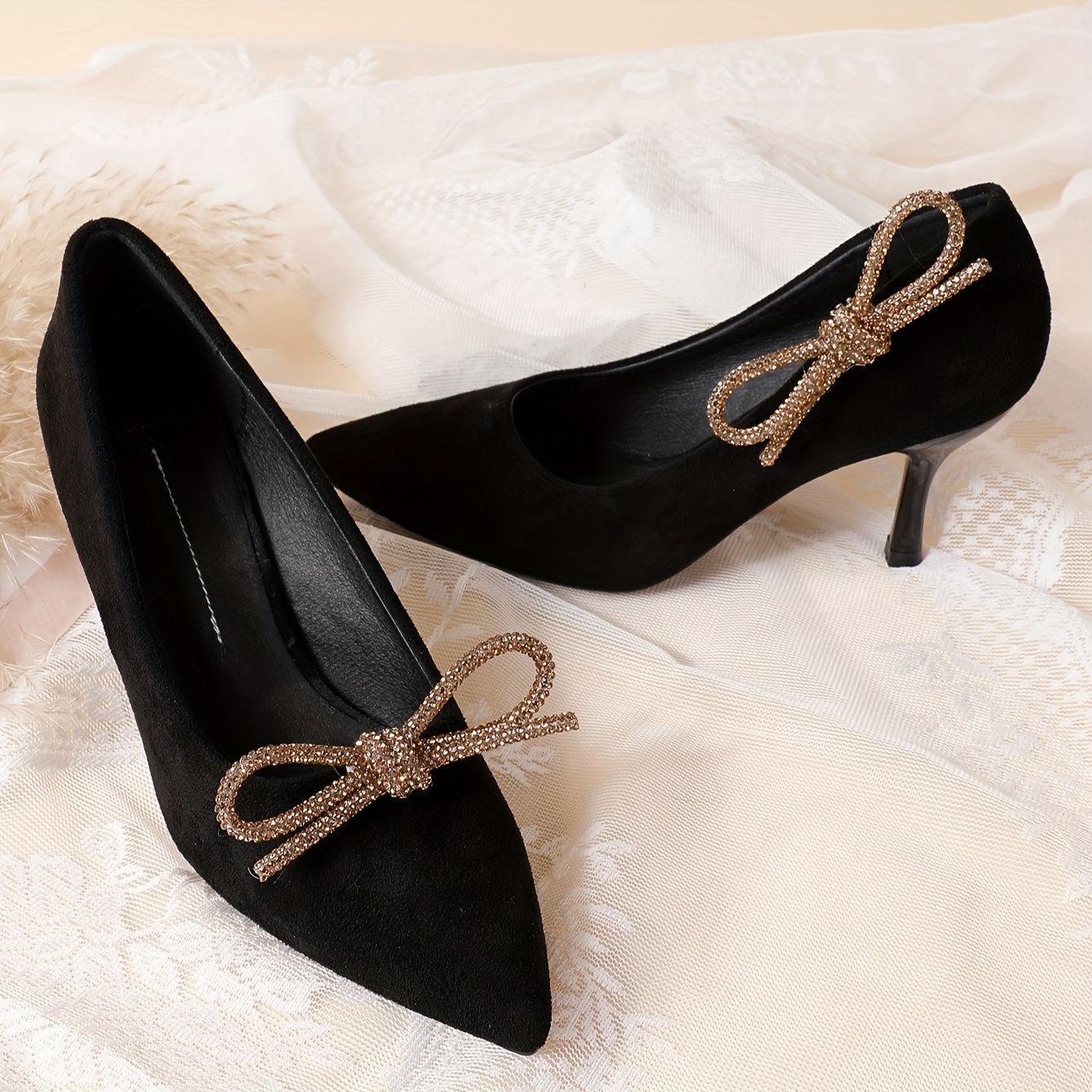 Pair, Fashionable New Shoe Flowers Accents, DIY High Heel Flats,  Removable Glass Decorative Shoe Clasps Evening Shoe Accessories,