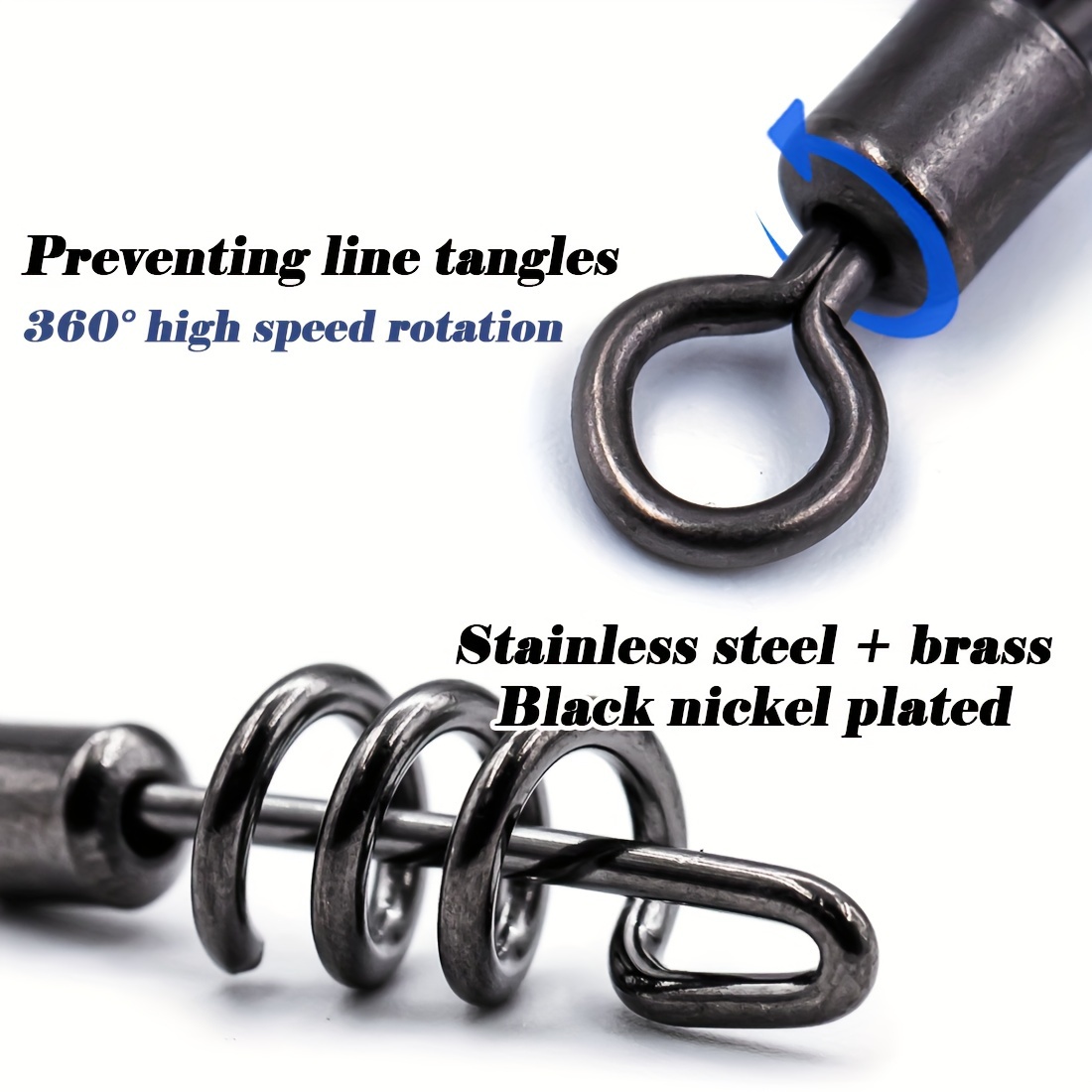 9km 3 Roller Swivels Fishing Barrel Swivels High Speed - Temu