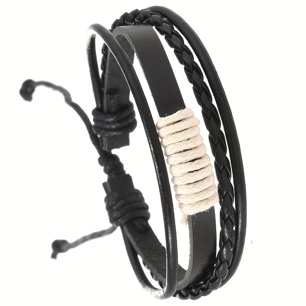 Minimalist Handwoven Bohemian PU Leather Bracelet