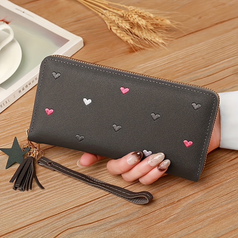 New Women's Long Wallet, Fashion Minimalist Clutch With , Coin Purse, Card Holder, Zippered Id Case
