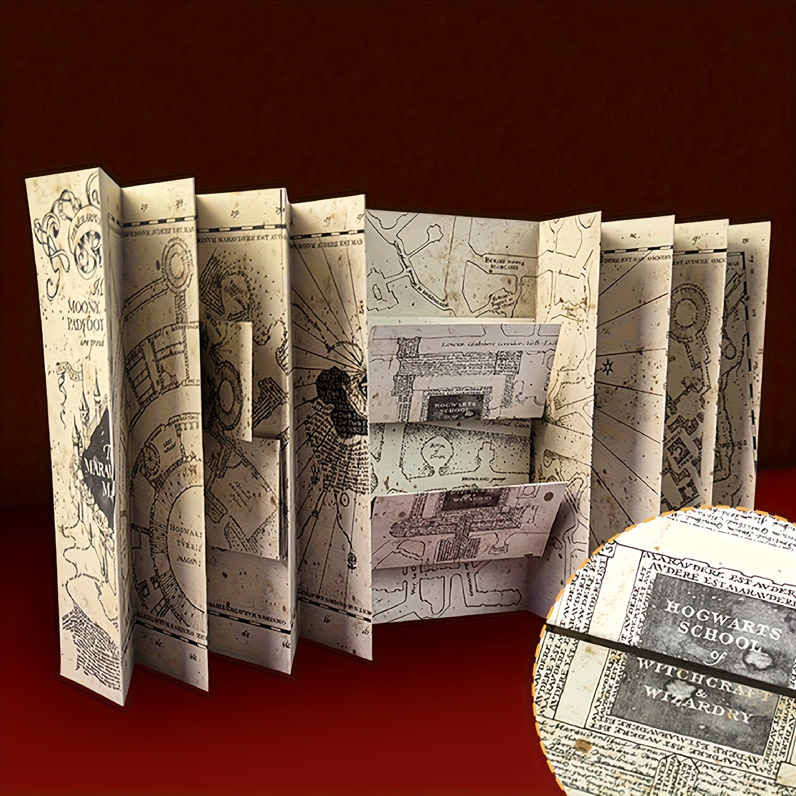 Wb Harry Potter ', Map, Suitable For Cosplay Props Magic Treasure Hunt, Holiday Gifts, Magic Theme Decoration