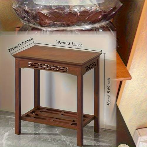 1pc chinese style storage rack new chinese style entrance table living room floor standing flower rack sofa side coffee table household altar incense table multi layer flower table flower pot rack