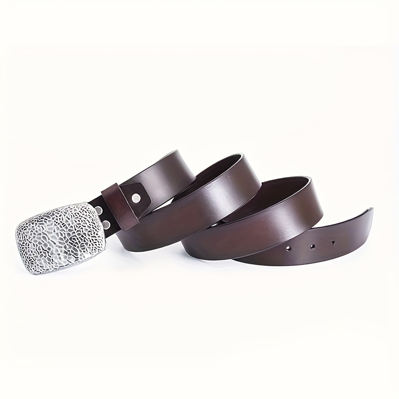 Gothic Snake Pattern Leather Belt Set with Replaceable Buckle - Unisex