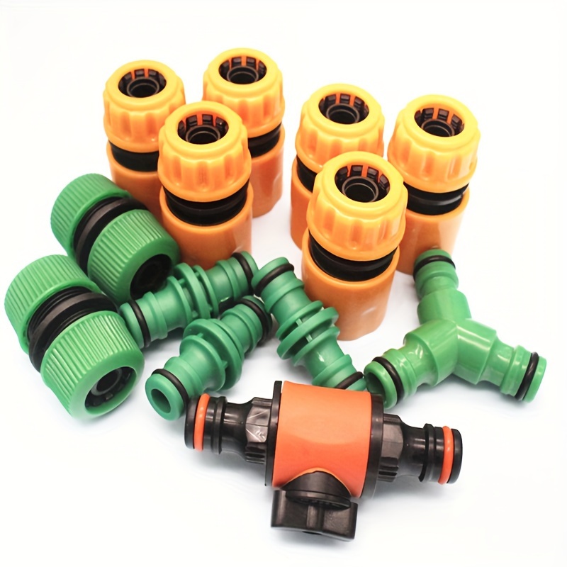 

Plastic 4-point Water Pipe Extension Repair Joint And 6-point Soft Water Pipe Extension Connector Combination For Home Garden Use