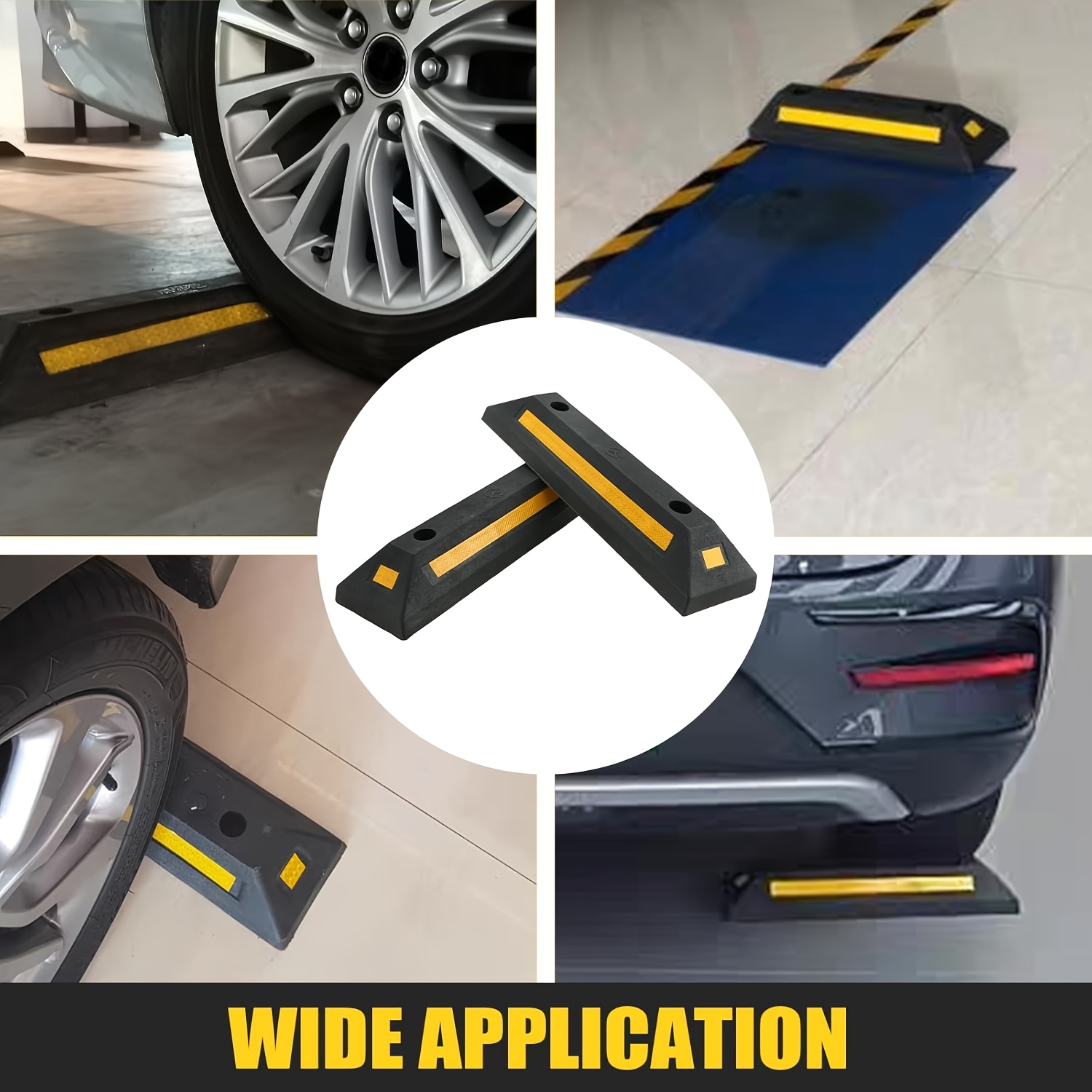 2/4pcs Heavy Duty Rubber Parking Guide