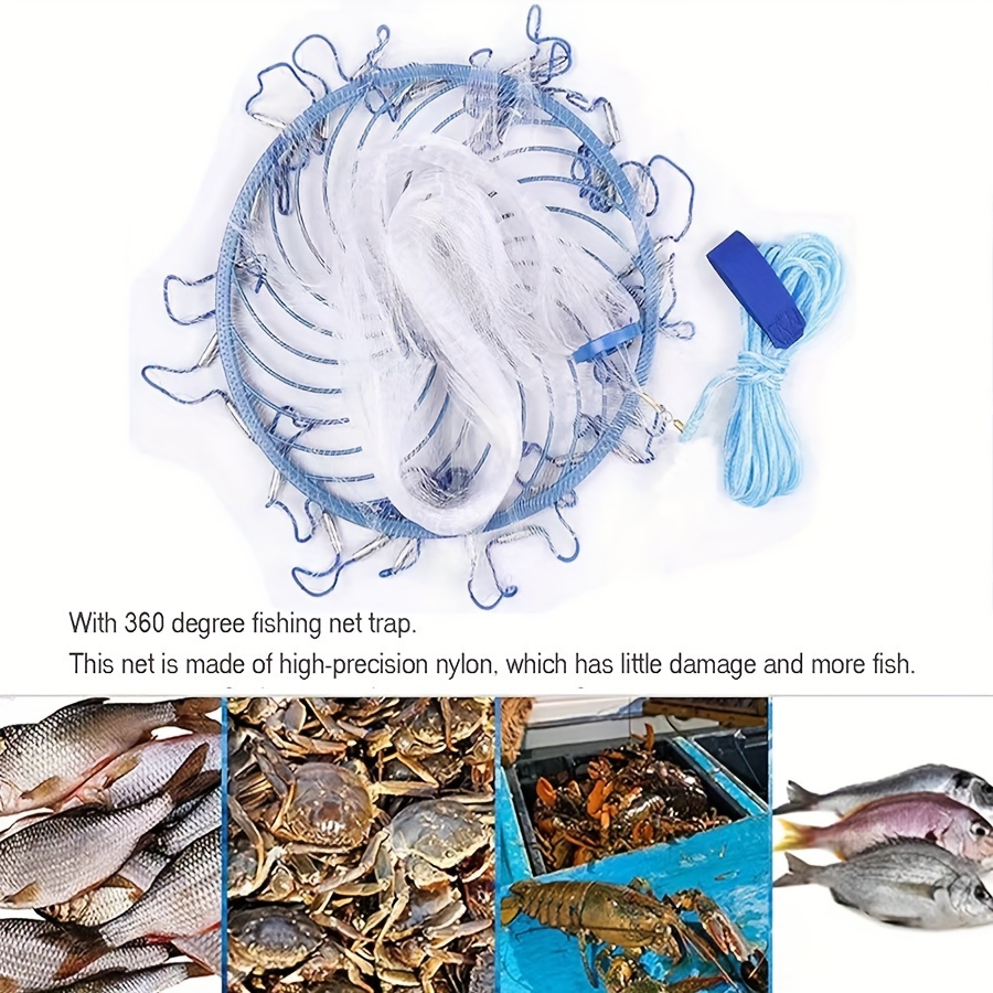 Fishing Cast Net Freshwater Saltwater Fishing Trap - Temu