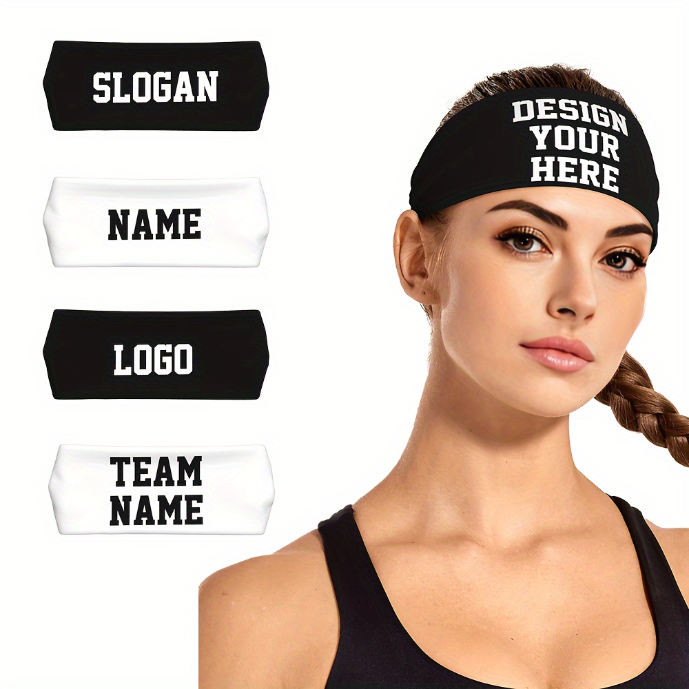 

Custom Sport Headbands For Men Women Personalized Design Your Sweat Absorbent Breathable Soft Sweat Wicking For Exercise Yoga Basketball