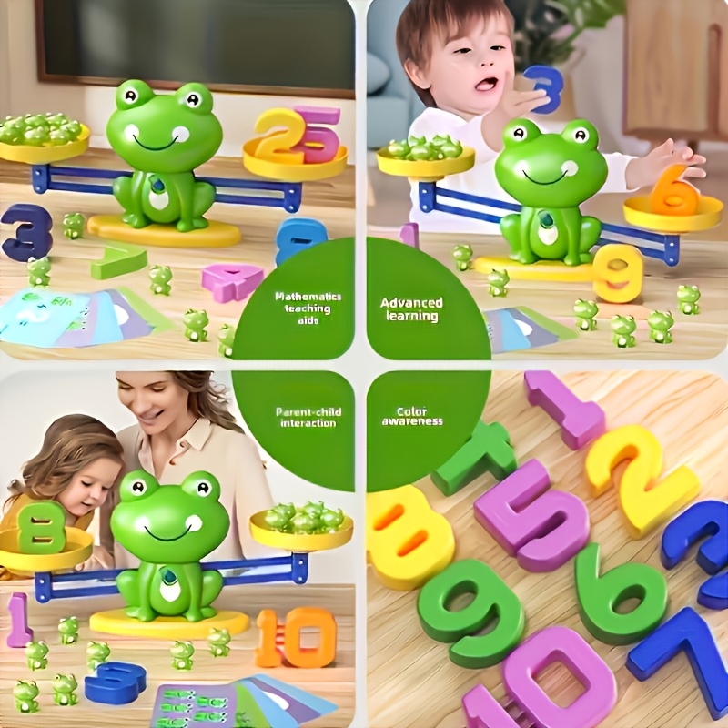 Frog Balance Math Toy, Interactive Weight Stacking Game