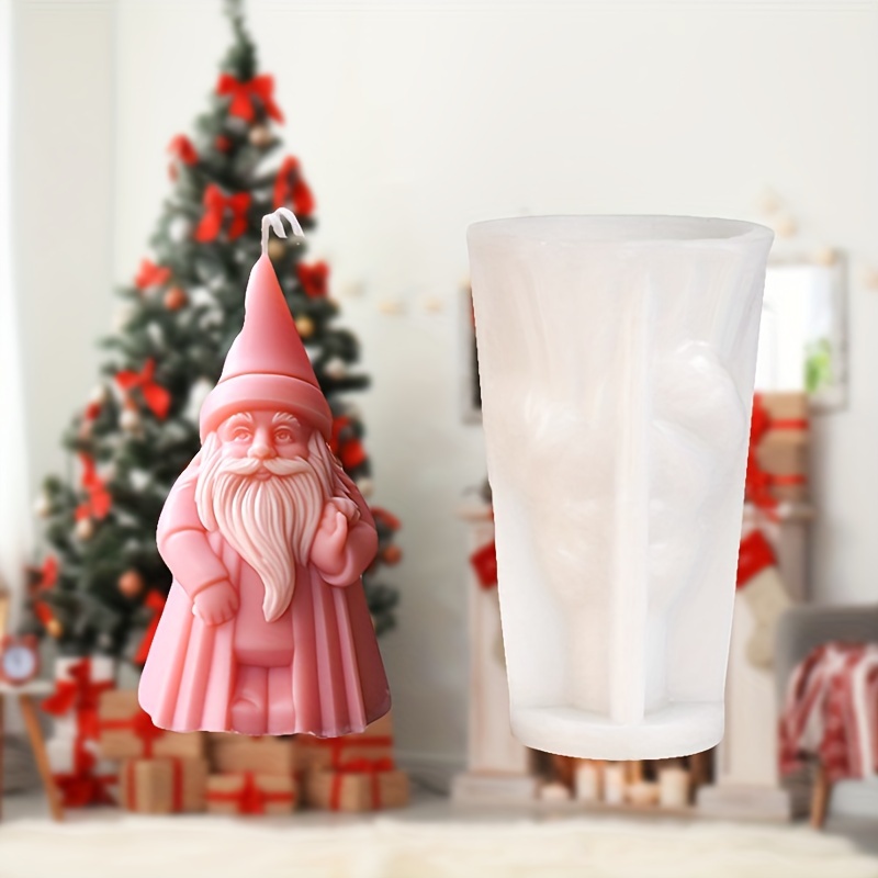 

Santa Claus Silicone Mold For Candles And Aromatherapy Stones - 5-cavity Christmas Craft Tool & Gift