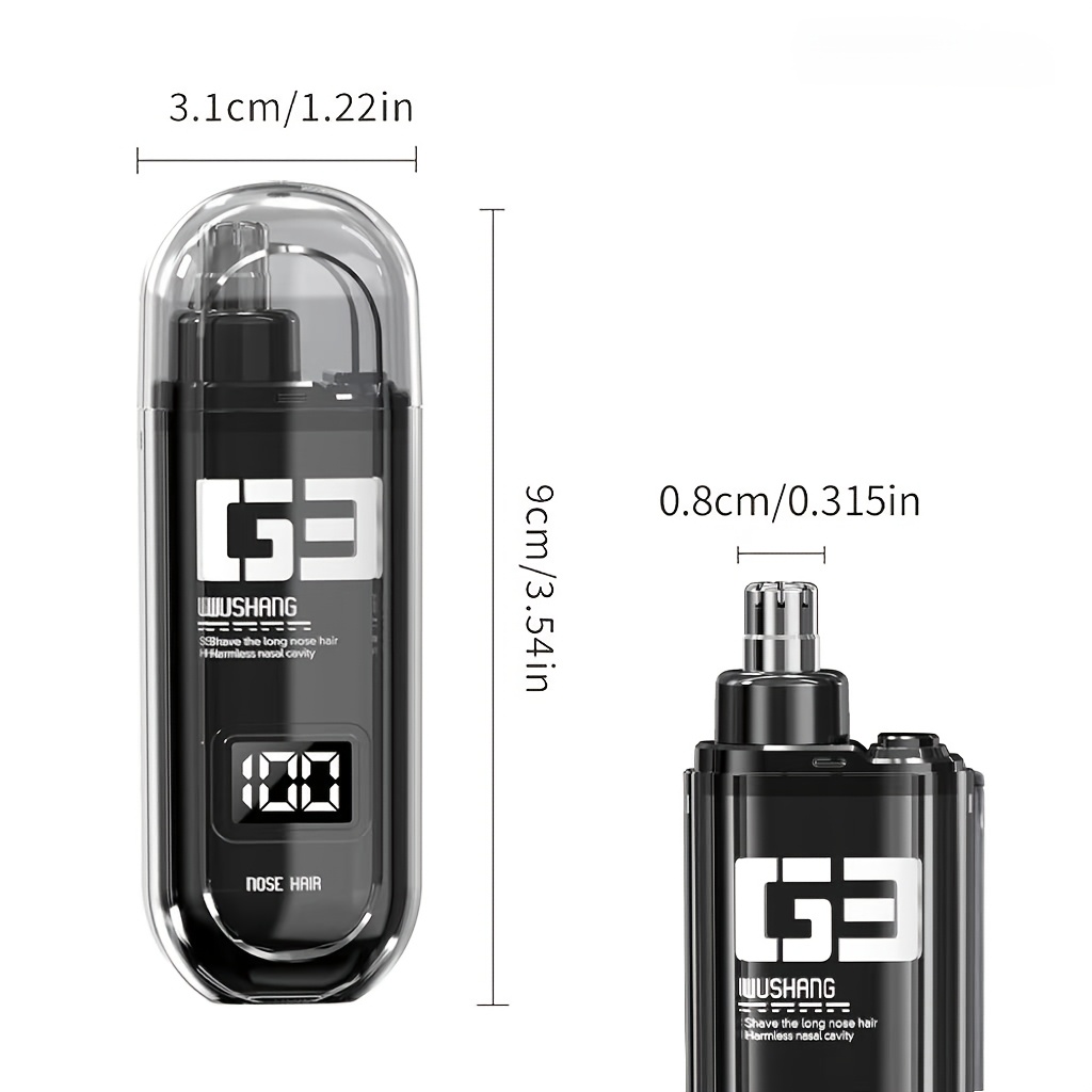 usb rechargeable nose hair trimmer with usp charging     blades easy to clean lightweight portable for men and women plastic body   nose hair trimmer for me Product details 1