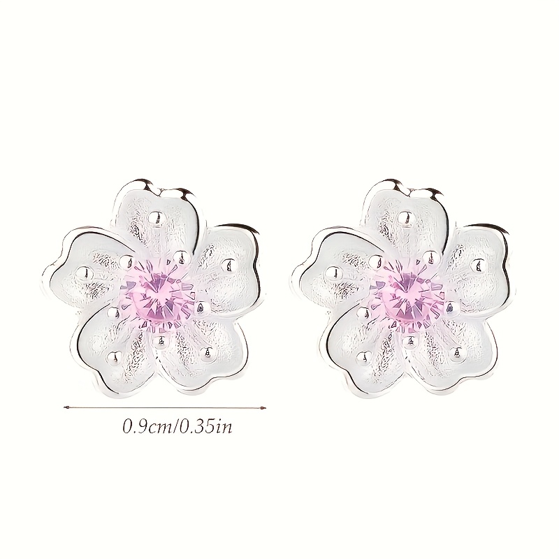 925 Silver Flower Earrings, Minimalist Design