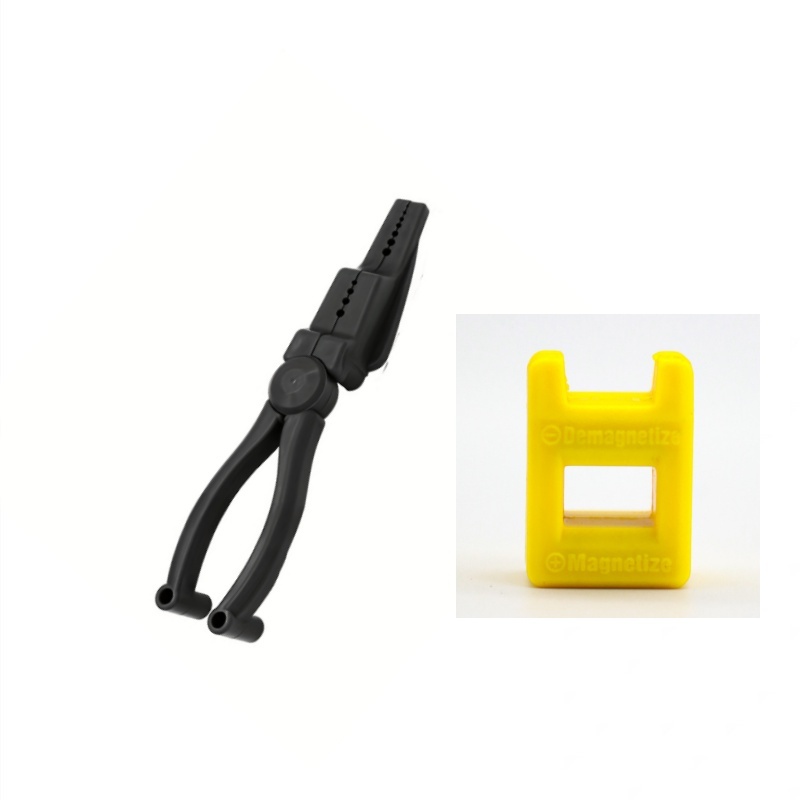 TEMU Random 2pcs Set (nailing Aid Pliers And Magnetic Screwdriver), Fingers When Hammering Nails And Screws, Ensuring Easy Positioning