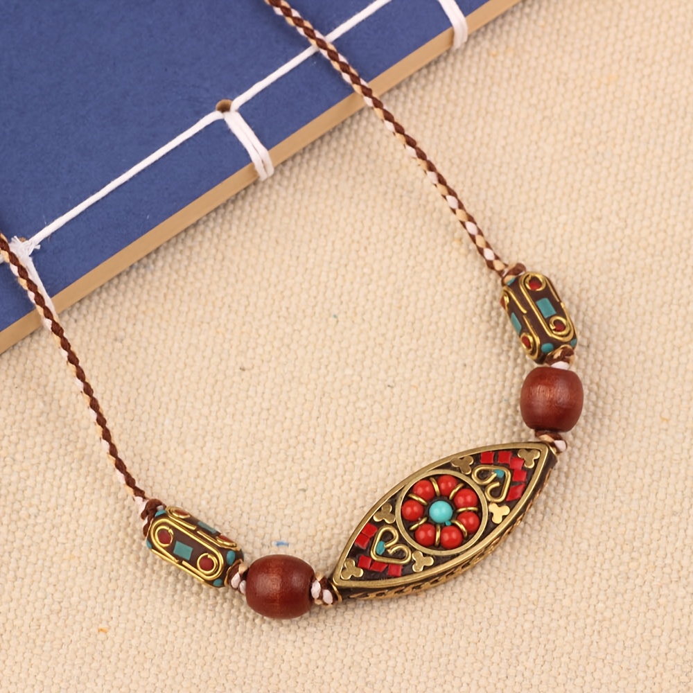 TEMU Hand Made Necklace Hand-twisted Rope Easy And Additions Pendant Handmade Jewelry Chain