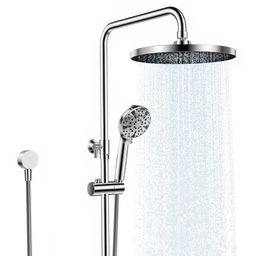 pressure 3 in 1 shower head spray functions 3 mode diverter anti clog design for adjustable angle length dual extra long hoses leak proof fittings watermark wels approved for shower use only