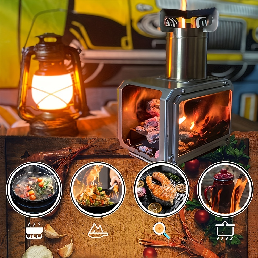 a   portable stainless   stove a durable barbecue grill suitable for   and cozy family cooking Product details 3