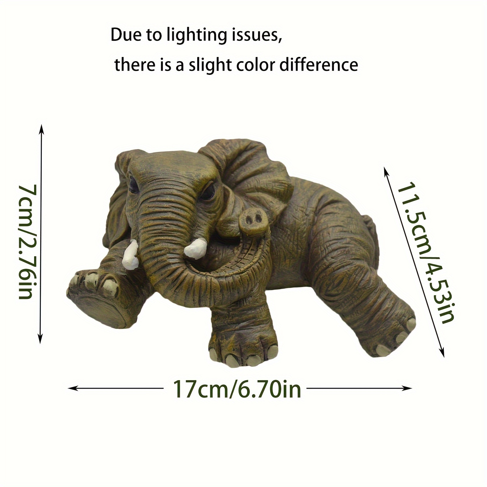 Elephant Figurine - Classic Resin Shelf Sitter, Thanksgiving Decor & Outdoor Display, , Thanksgiving Occasion, Animal Theme
