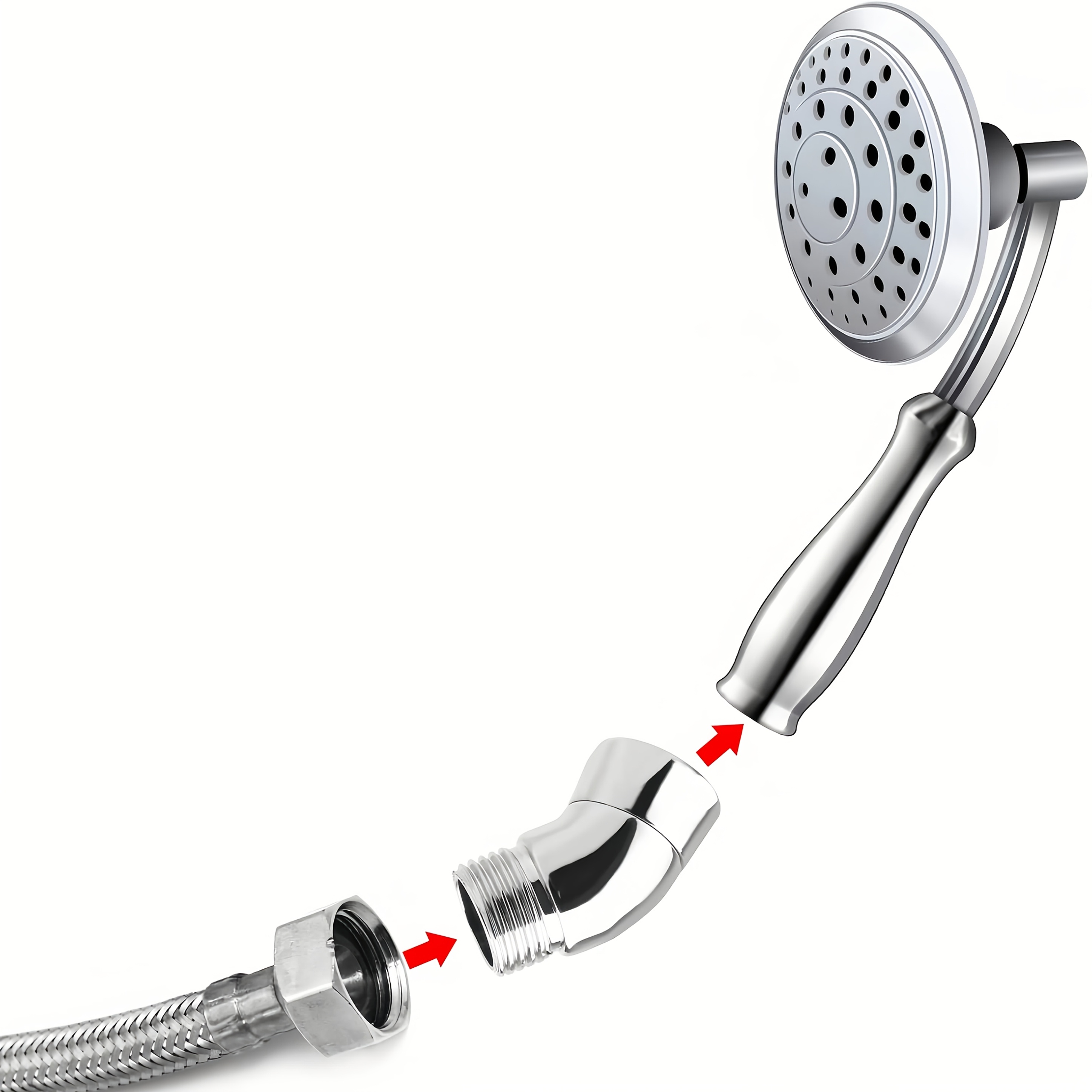 1pc A Bathtub Shower Head Elbow, Featuring A 135° Adjustable Brass Connector, An Angle-adjustable Shower Elbow, And A Handheld Shower Bathtub Adapter That Adjusted