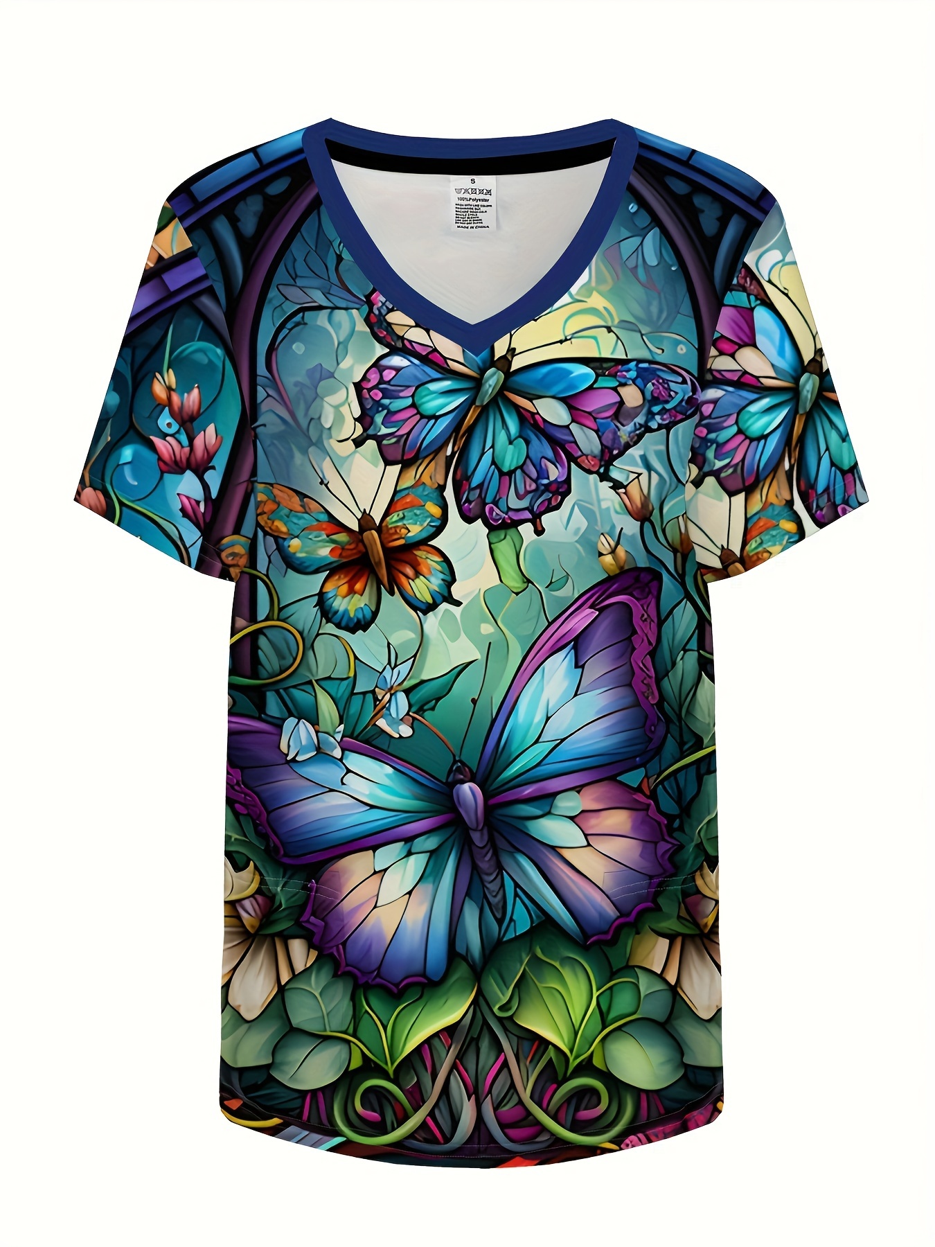 v neck   print scrub top comfortable practical uniform shirt with pockets short sleeve machine washable healthcare workwear for nurses   staff     fabric   casual scrubs breathable material work apparel nurses clothing