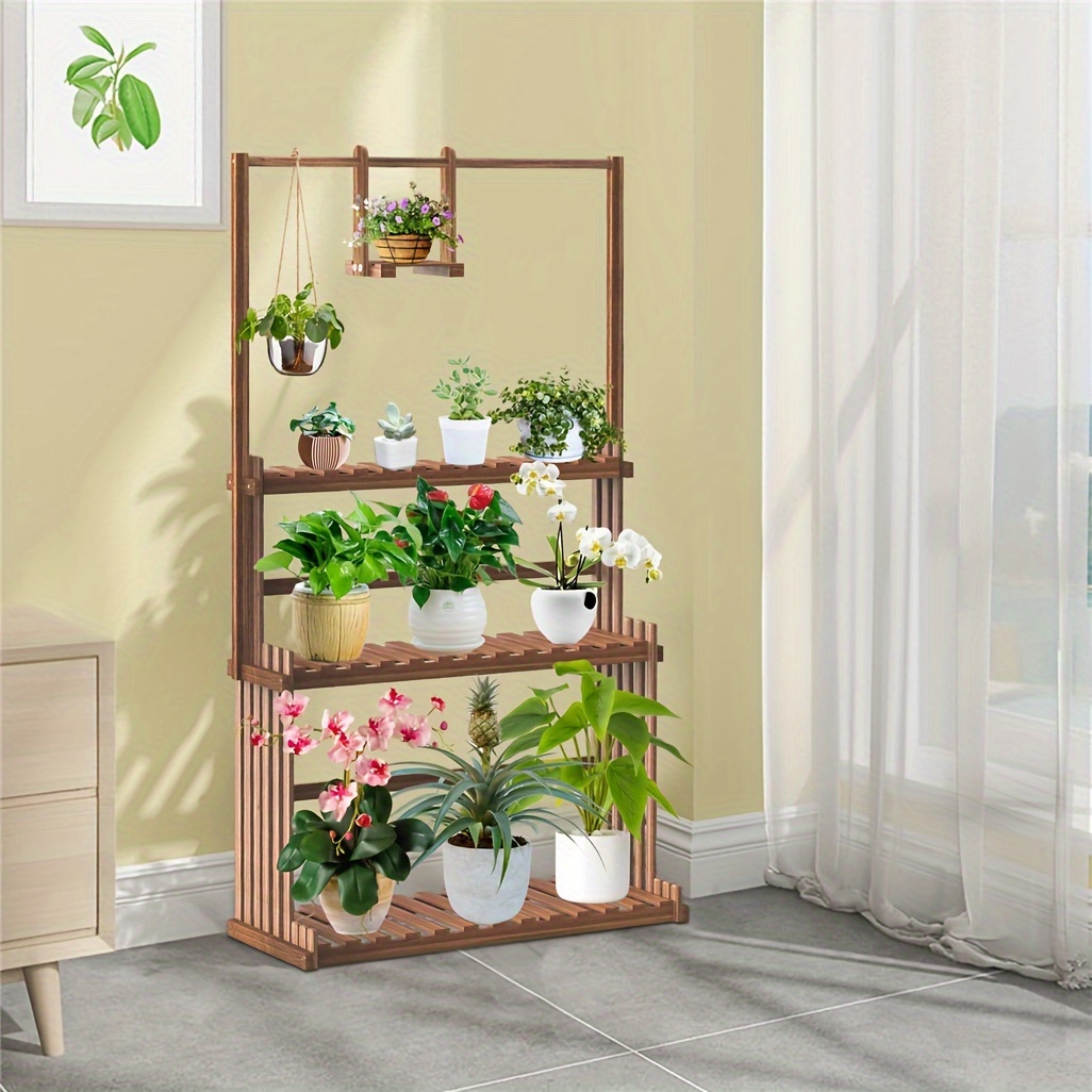 

Heavy Duty Hanging Plant Stand Multiple Flower Potted Rack Planter Shelving