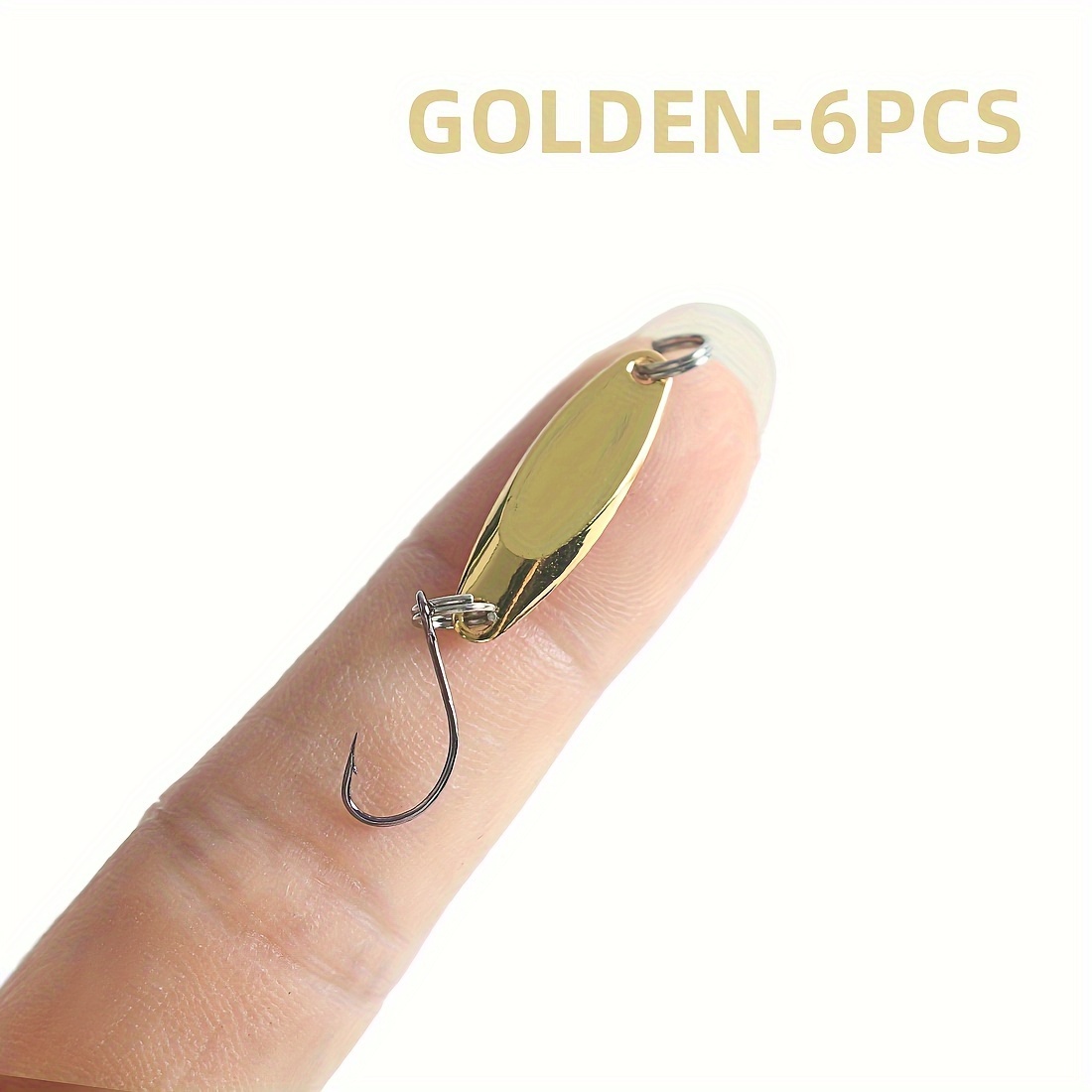 TEMU 6pcs Set Of Lure Small Glitter Fishing Baits 0.035oz Tiny Glitter Long-throw Bait For Freshwater , Mackerel, , And