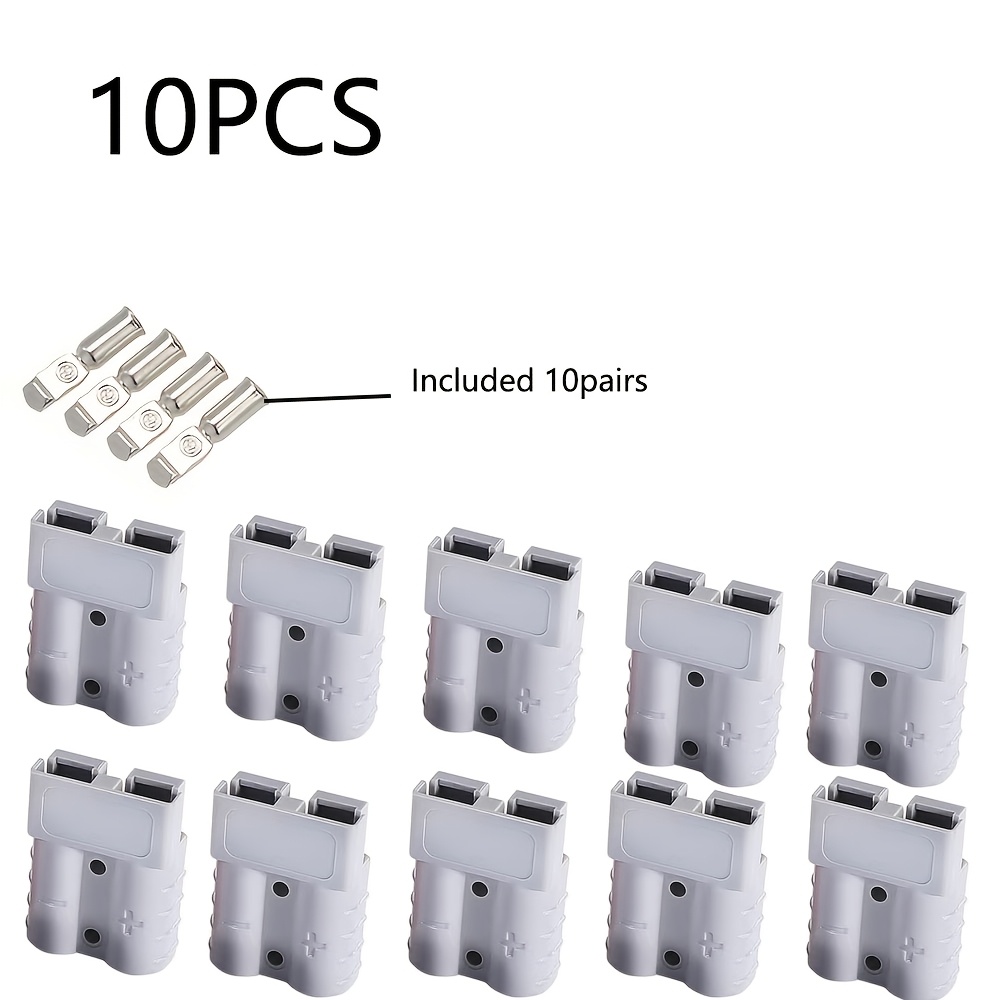 TEMU 10pcs Genuine Plug Connector Suitable For Forklift Battery Connector 50a 6awg Trailer Solar 4x4 Truck