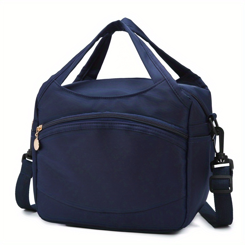 TEMU Dual-use Shoulder Strap And Handheld Insulated Bag, Outdoor Picnic Lunch Bag, Portable Zippered Cooler Bag, Non-food Contact