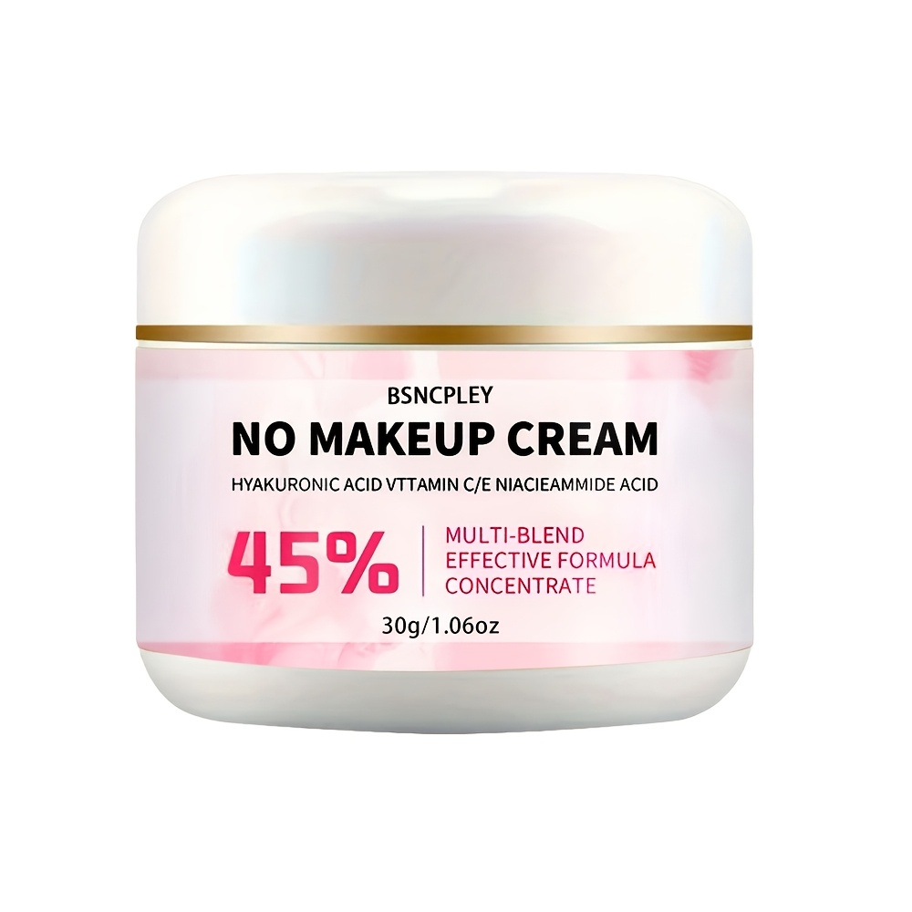 Image of Bsncpley No Makeup Cream - Hydrating Tinted Moisturizer With Avocado Oil, Glycerol & Vitamin E - Hypoallergenic, Natural End Cream For Types - Firming, Skin Tone Container