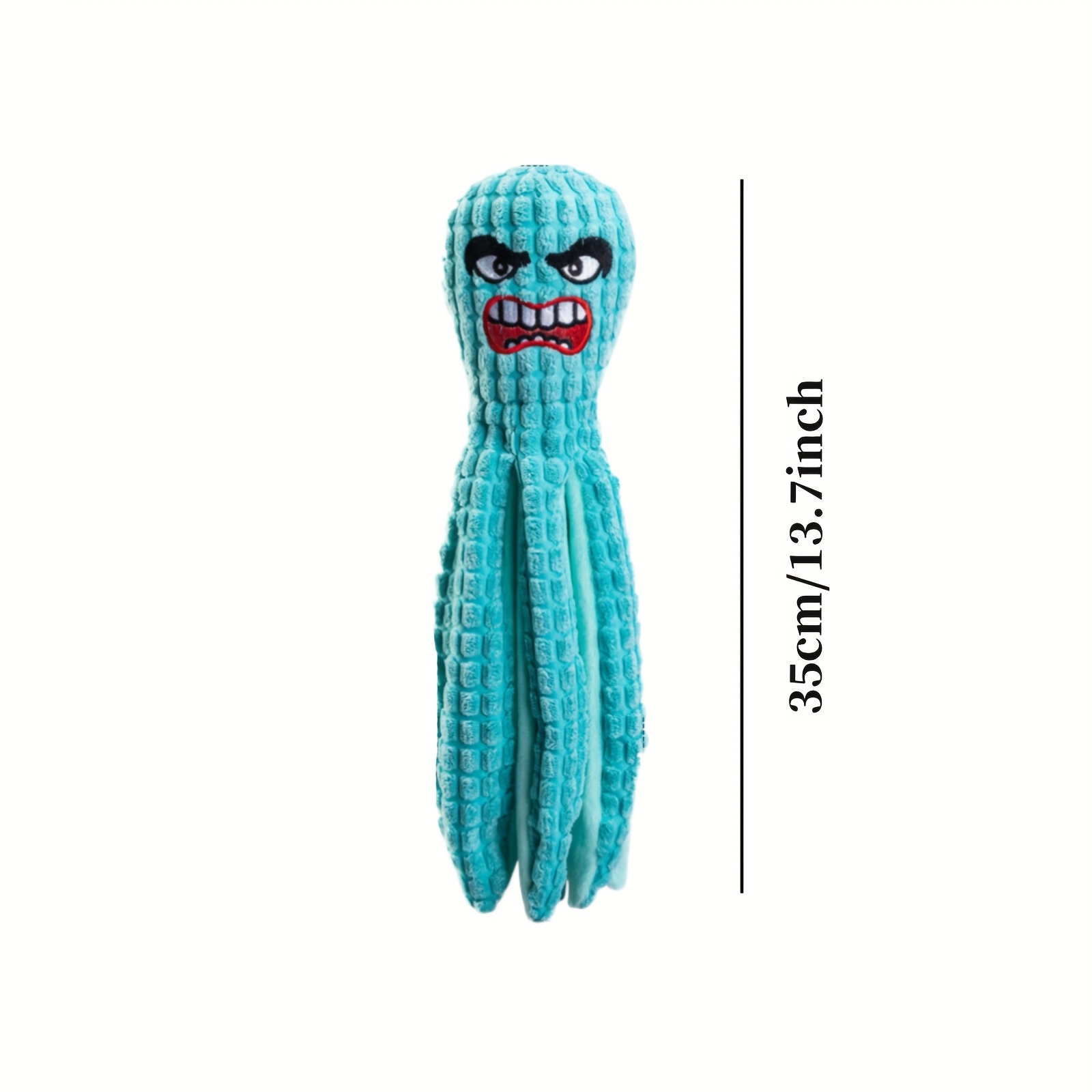 Plush Octopus Toy for Dogs - Soft, Bite-Resistant, Interactive Teething Toy with Vibrant Orange & Black Design, Perfect for All Breeds, Pet Toy|Playful Design|Durable Fabric
