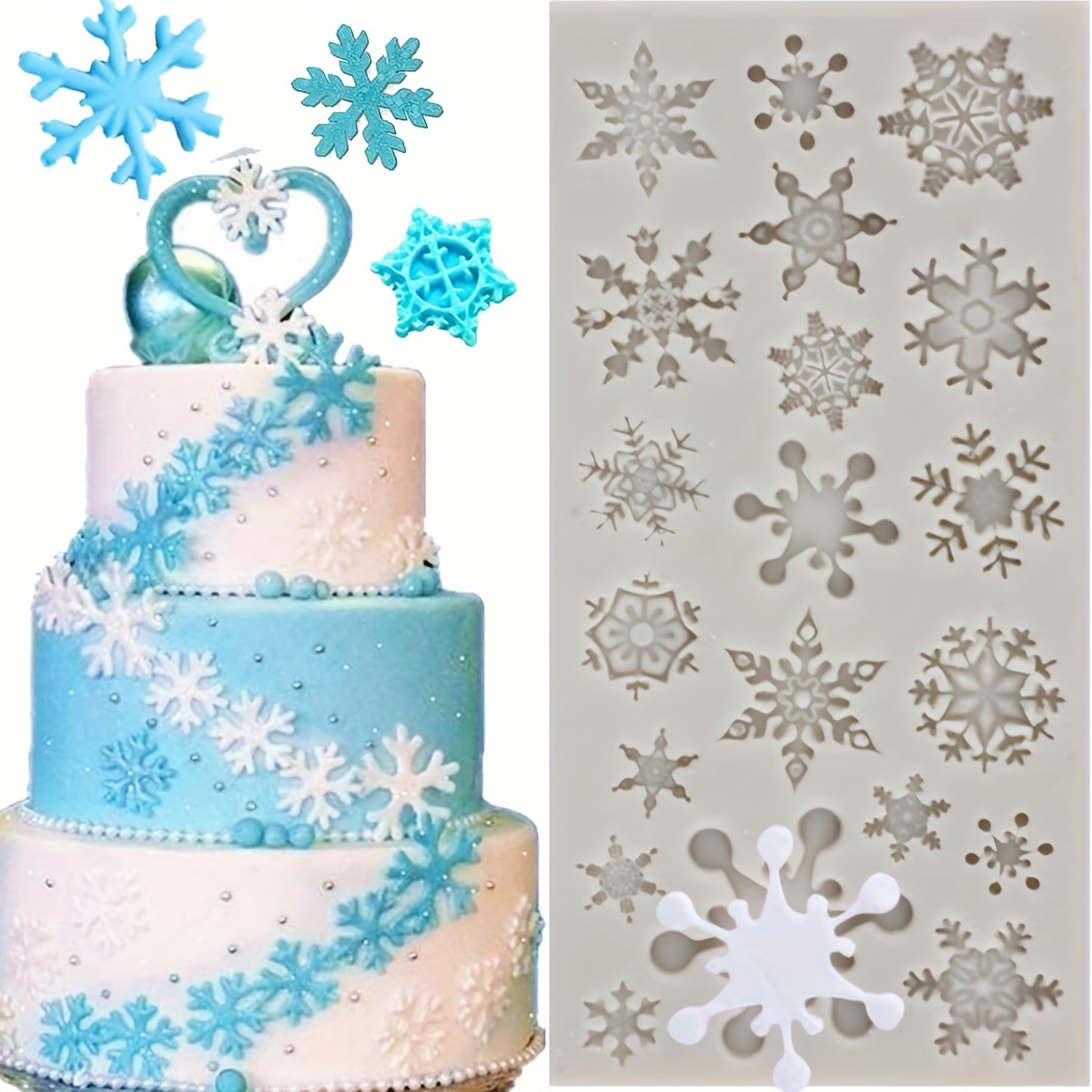 

1pc Christmas Silicone Mold Set For , Fondant, Chocolate, Cookies & Cake Decorating