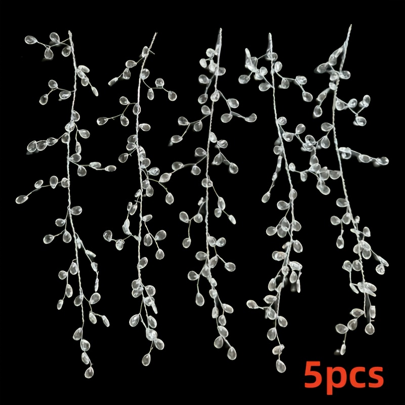 5pcs Of Approximately 13.78-inch Long Pressure-resistant Pendants, Branch Decorative Pendants, Wedding Party Decorations, Wreath Decorations