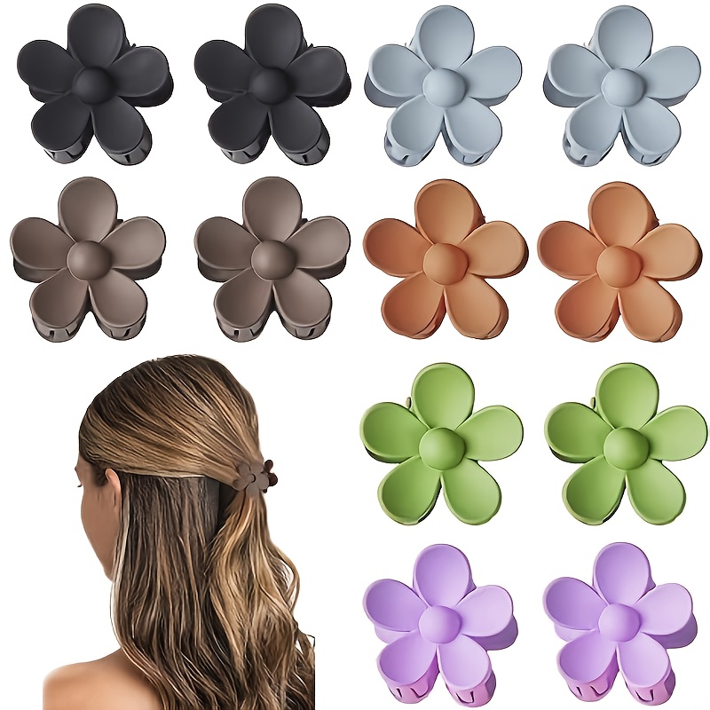 12pcs small hair clips -   hairpins with non-slip grip, soft pink, yellow, blue, orange, red, turquoise - for women, s, everyday, parties, weddings - cute flower hair accessories, party hairpieces,   design, durable hairpins, holiday hairstyles, lightweight hairpins,   Product details 1