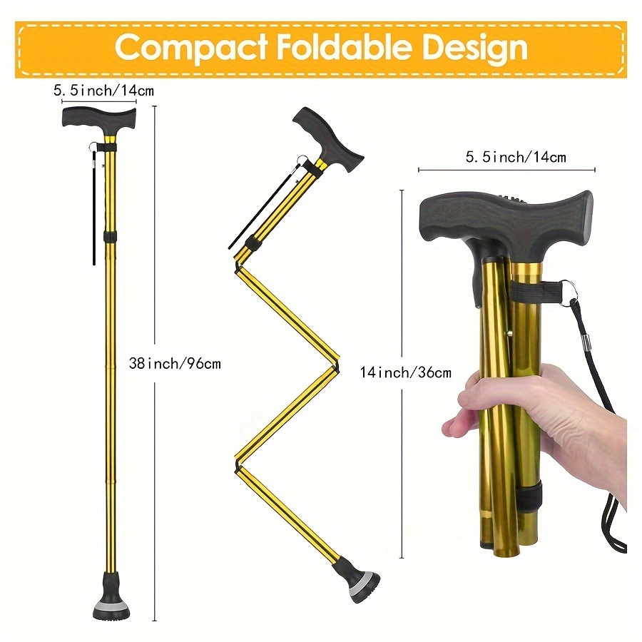 Walking Cane For Seniors Cool Canes For Women Men Adjustable Foldable ...