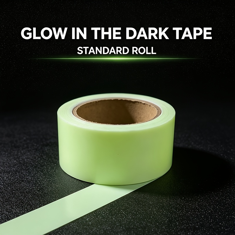 TEMU 1pc 0.79*157in Multi Size Glowinthedark Luminous Tape, Pet Material, Designed For Marking Safety Zones Including Stairs, Emergency And Switches.
