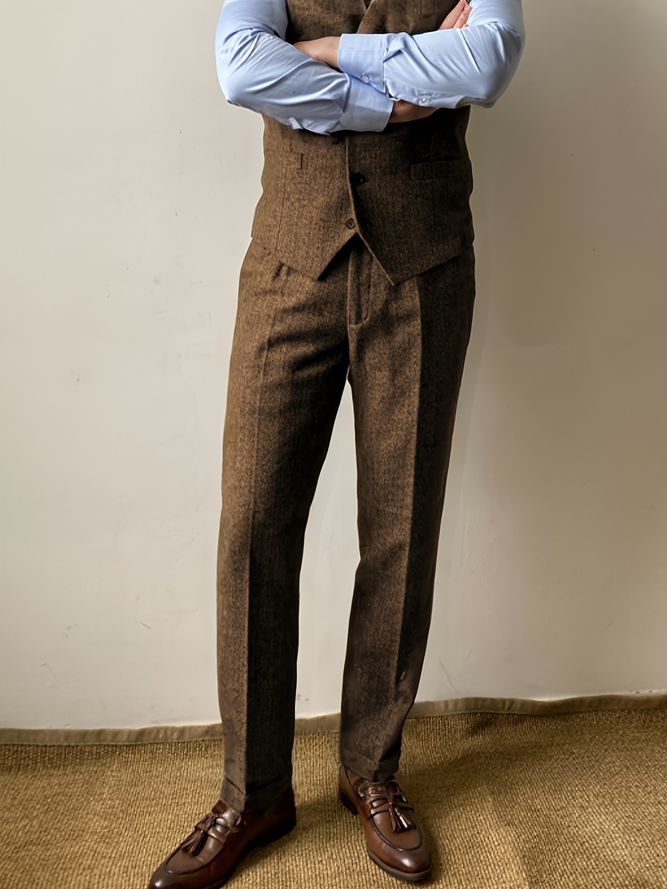 superdown brown dress Victorian Mens Brown Herringbone Dress Pants (Size 32) | Dickens | Downton Abbey