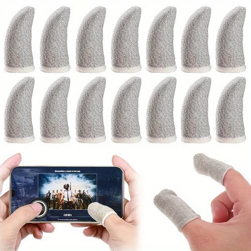 50-Pack X-Tech Breathable Polyester Finger Sleeves for Mobile Gaming, Anti-Sweat Touchscreen Controller Finger Guards, Precision Joystick Aim Enhancers for Gaming Sessions