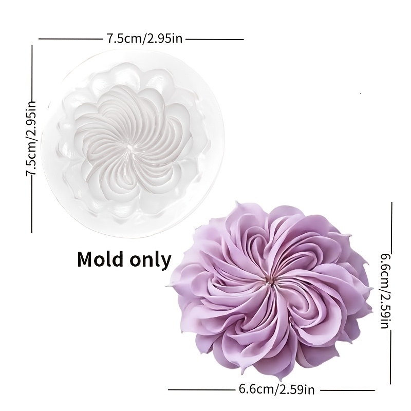 E-shop 1-Fach 3D-Dahlienblüten-Silikonform, geeignet für Kerzen, Seifenherstellung, Zementhandwerk - Hitzebeständige, antihaftbeschichtete Form mit