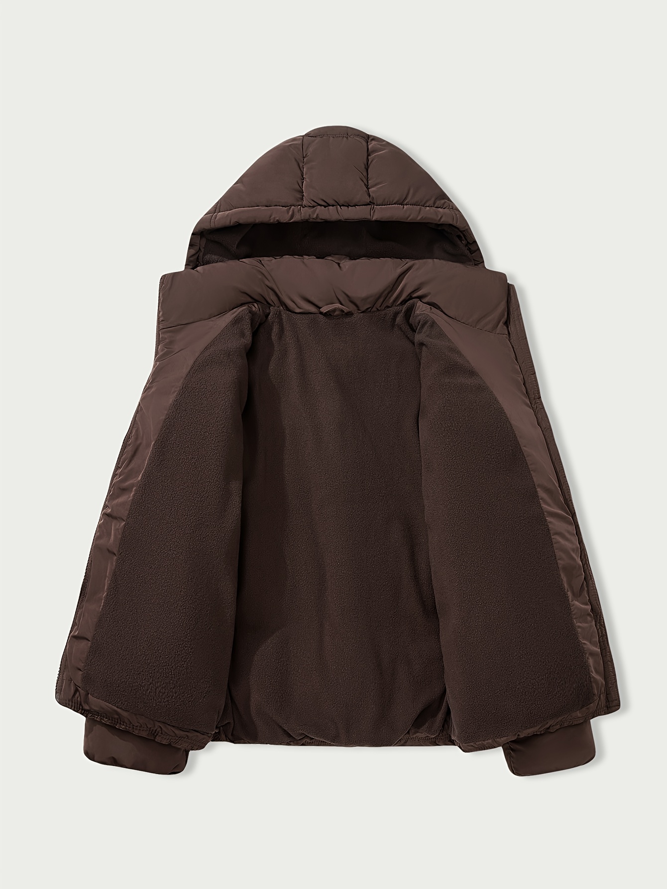 Girls' Solid Color Hooded Jacket for Autumn/Winter
