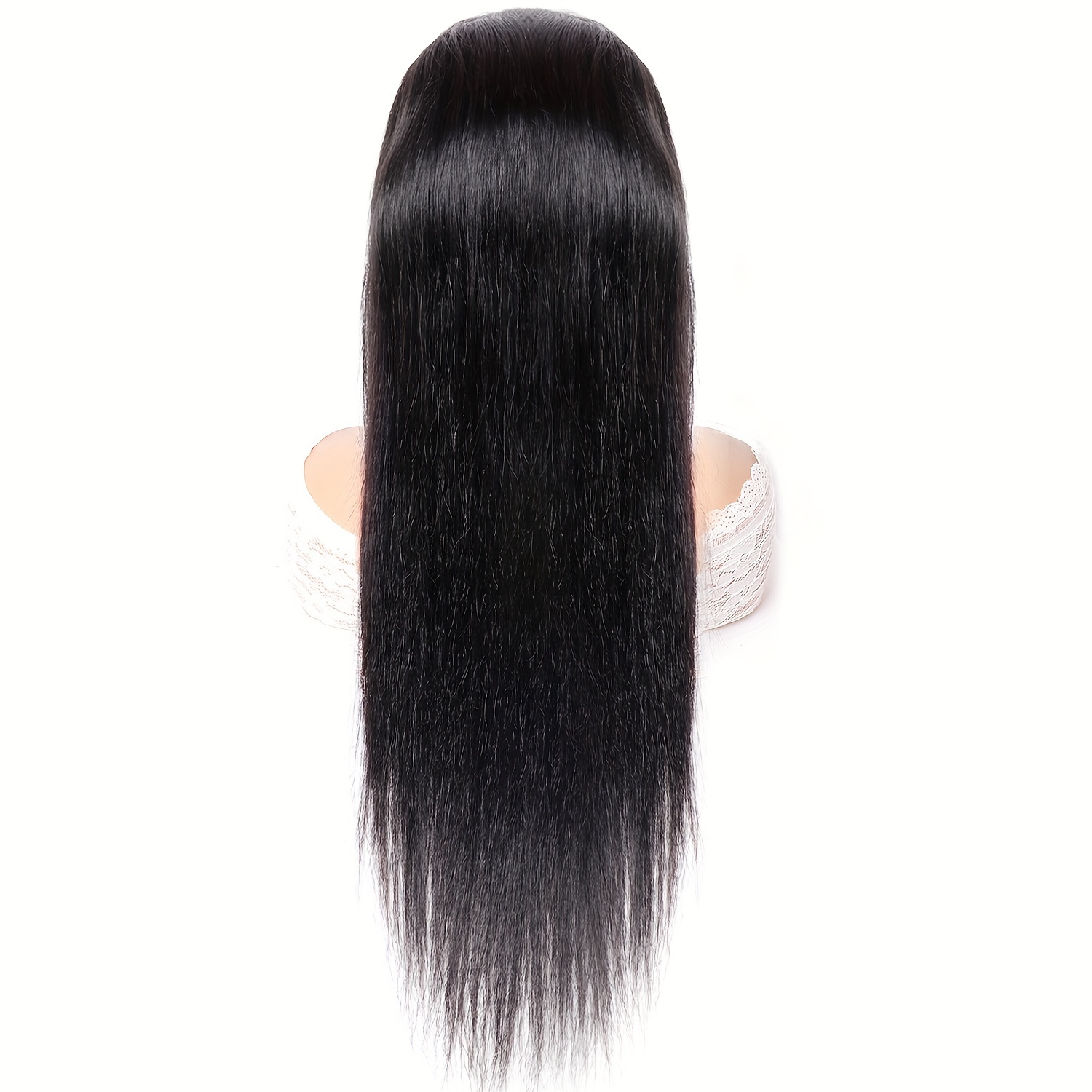 Straight Headband Wig Human Hair Women Black Long Straight - Temu