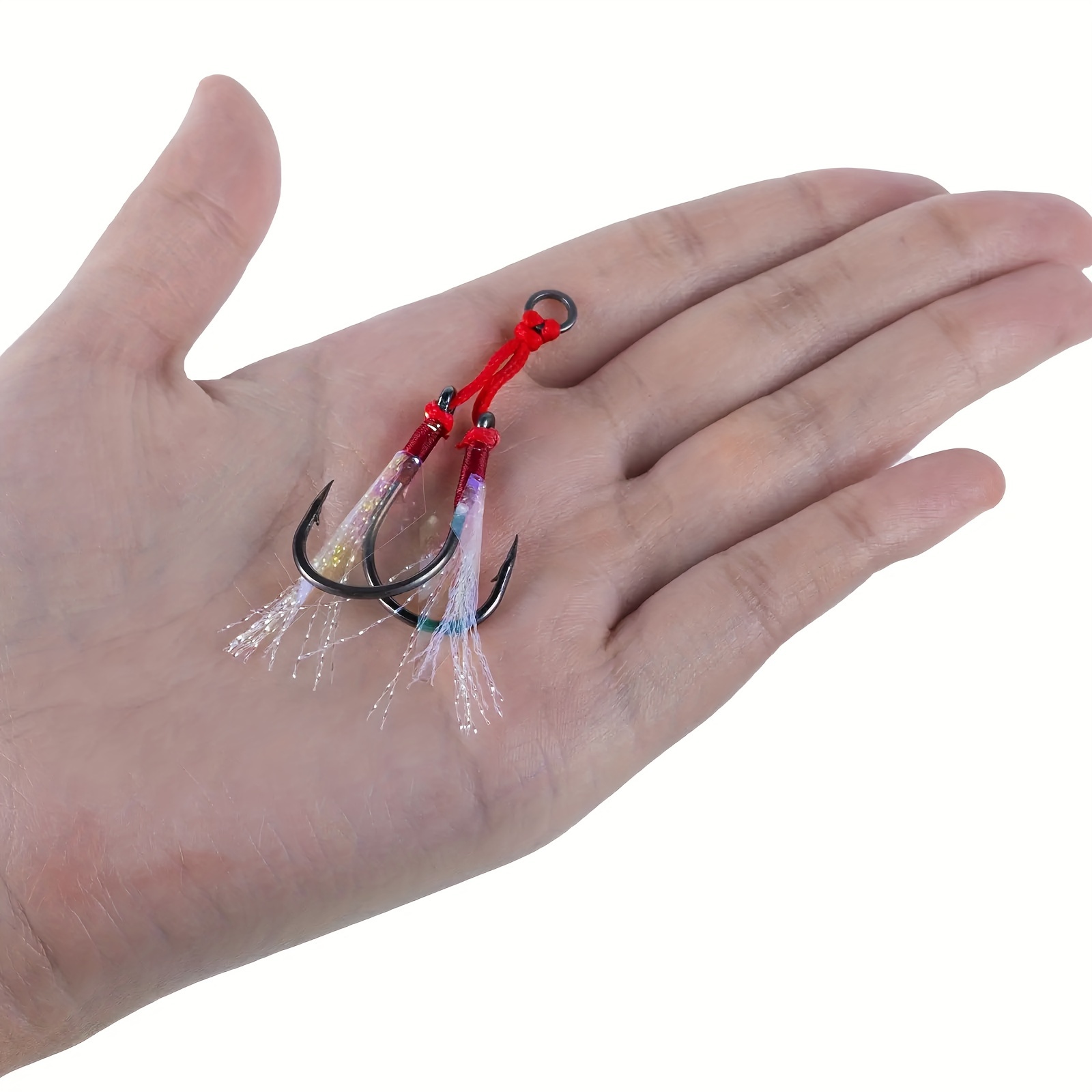 5pcs Double Hook Fishing Assist Hooks Kit for Lead Vertical