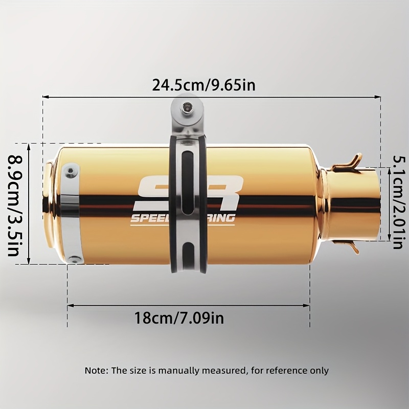 51mm diameter   racing stainless steel exhaust pipe   golden   universal for street touring enduro   motorcycles   enduro motorcycle pipe aesthetic pipe   construction motorcycle accessories details 1