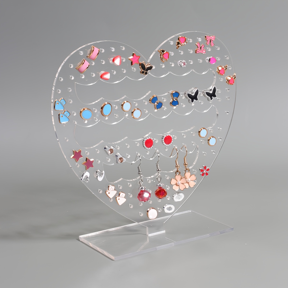 

1pc Jewelry Organizer Jewelry Holder Organizer Earring Organizer Acrylic Clear Earring Jewelry Display Stand For Room Decor