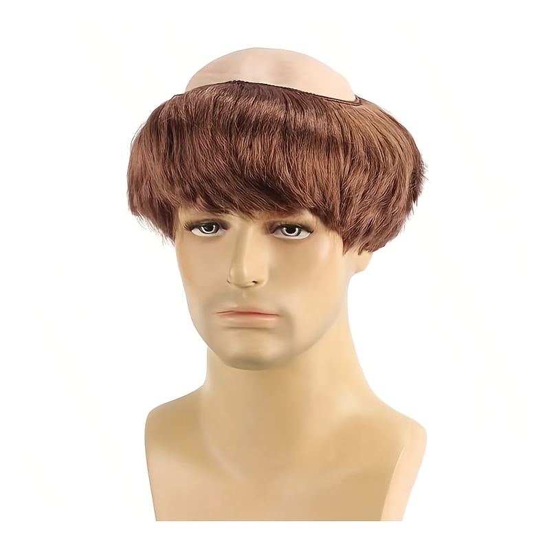 Bald Wig And Monk Wig Brown Bald Cap Monk Role-playing Costume Wig Suitable For Halloween